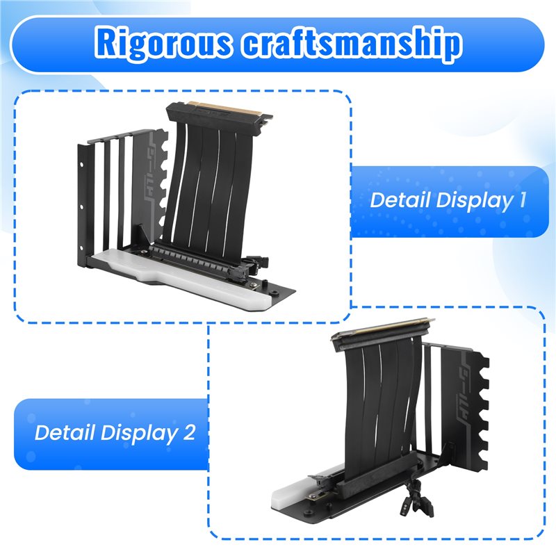 Vertical GPU Mounting Bracket  - огляд і ціна Pcie 4.0 X16 Riser Cable 90 Degree