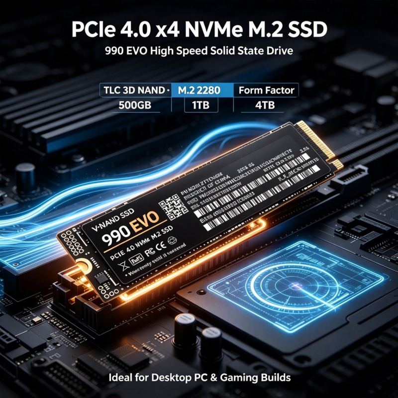 990 EVO Gaming M.2 NVMe SSD PC - огляд і ціна M.2 Nvme 4Tb Pcie 4.0 Ssd