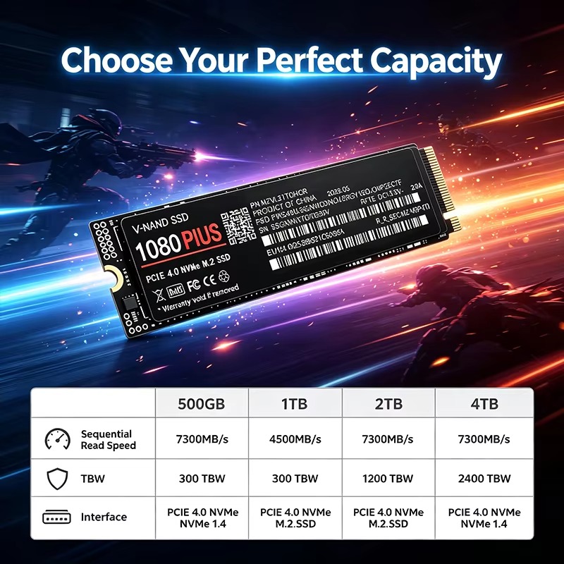 Gaming M.2 NVMe SSD 1080 PLUS  - огляд і ціна M.2 Nvme 4Tb Pcie 4.0 Ssd